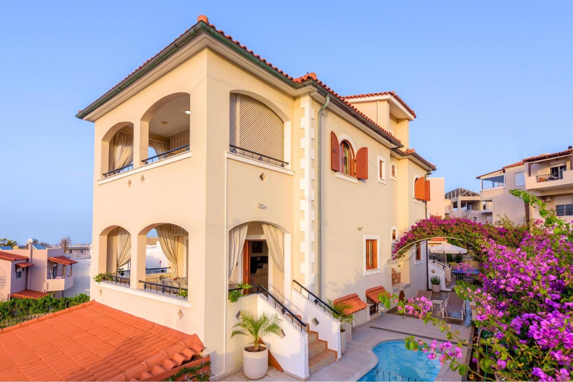 Villa Araucaria - Private Pool, Jacuzzi, Sea View Rethymno  ภายนอก รูปภาพ